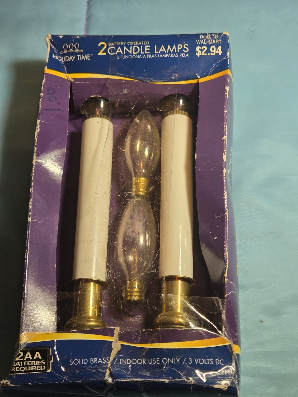 Holiday Time White Battery-Operated Candle Lamps - Set of 2